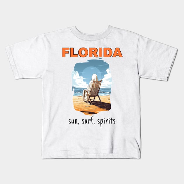 Florida Sun, Surf, Spirits Kids T-Shirt by Dead Is Not The End